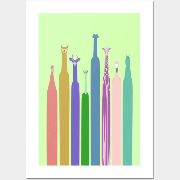 Long Neck Animals Wall Art by MAXLEE